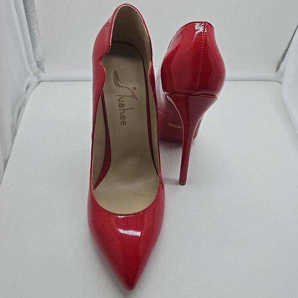Jushee Red Heels Red Bottom Sophisticated Pointed Toe 6 - Picture 7 of 14
